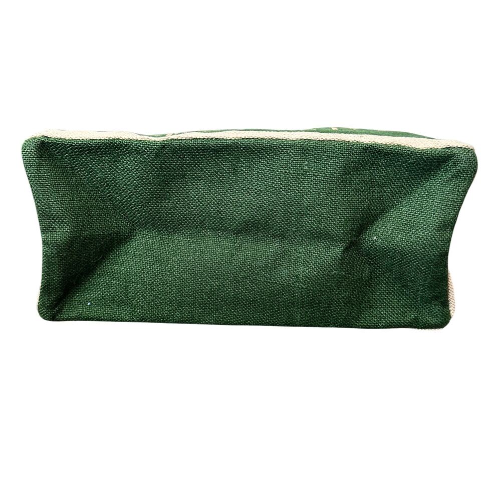 Apolis Global Citizen Magnolia Market Green Tote Bag 100% Natural Golden Jute - Picture 13 of 15